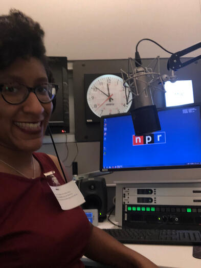 I've been featured on 3 different NPR midday shows in three different markets as a commentator over the years. But my absolute favorite was piping in from the NPR "mothership" in DC (where they record Tiny Desk) to WUNC's classic midday show, The State of